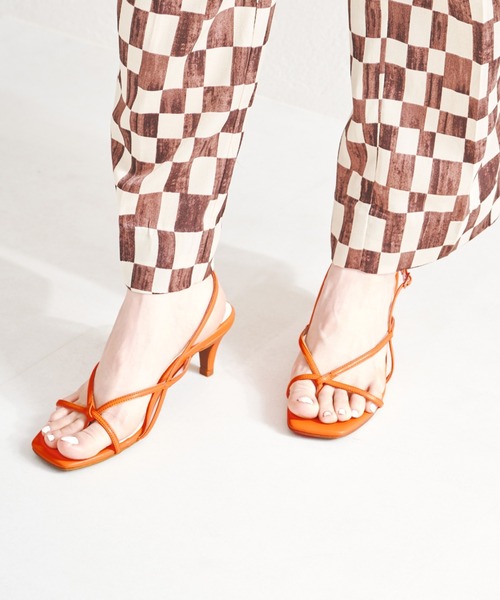 スクエアトゥトングヒールサンダル/21239（サンダル）｜ORiental TRaffic（オリエンタルトラフィック）