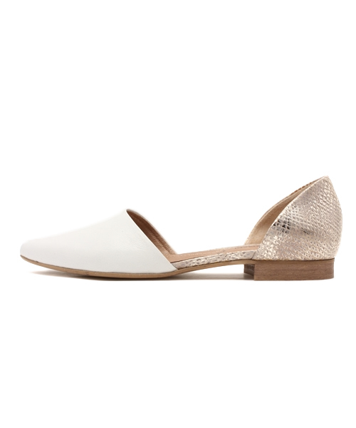 ROSE BUD(ローズバッド)の「(LORENZO MARI) 2412 P/TOE OPEN SIDE FLAT PUMPS(パンプス・レディース・ホワイト/ブラック・36/39/37/38)」の10枚目の写真