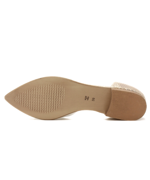ROSE BUD(ローズバッド)の「(LORENZO MARI) 2412 P/TOE OPEN SIDE FLAT PUMPS(パンプス・レディース・ホワイト/ブラック・36/39/37/38)」の9枚目の写真