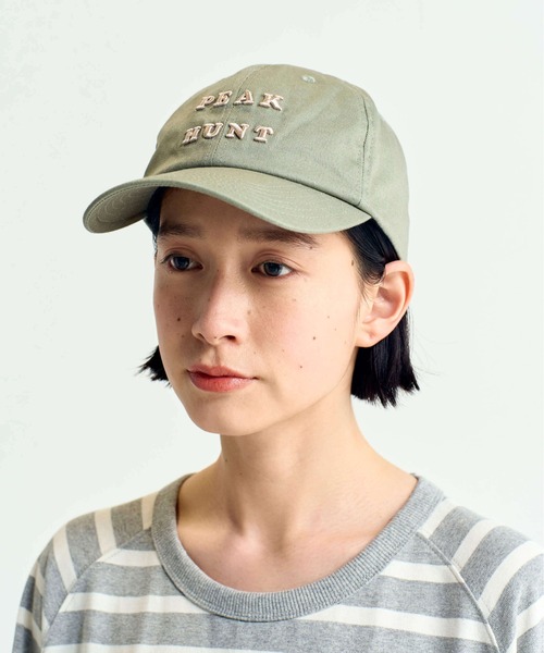 NANGA(ナンガ)の「COTTON TWILL PEAK HUNT EMBROIDERY CAP/コットンツイル ピークハント エンブロイダリーキャップ(キャップ・メンズ・ブラック/ベージュ/ネイビー/ミント・FREE)」の5枚目の写真