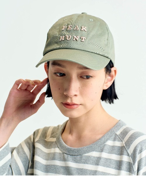 NANGA(ナンガ)の「COTTON TWILL PEAK HUNT EMBROIDERY CAP/コットンツイル ピークハント エンブロイダリーキャップ(キャップ・メンズ・ブラック/ベージュ/ネイビー/ミント・FREE)」の6枚目の写真