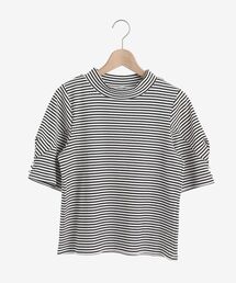 MAJESTIC LEGON | タックスリーブリブトップス(Tシャツ/カットソー)