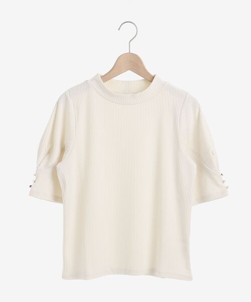 MAJESTIC LEGON(マジェスティックレゴン)の「タックスリーブリブトップス(Tシャツ/カットソー・レディース・ブラック/グリーン/アイボリー/ブラック系その他・MEDIUM)」の11枚目の写真