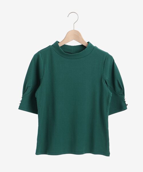 MAJESTIC LEGON(マジェスティックレゴン)の「タックスリーブリブトップス(Tシャツ/カットソー・レディース・ブラック/グリーン/アイボリー/ブラック系その他・MEDIUM)」の10枚目の写真