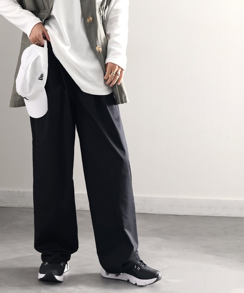 classicalelf(クラシカルエルフ)の「だぼっとが可愛い。ルーズテーパードタックワイドパンツ(その他パンツ・レディース・チャコールグレー/ブラック/カーキブラウン/ホワイト系その他・SMALL/MEDIUM/LARGE/X-LARGE)」の13枚目の写真