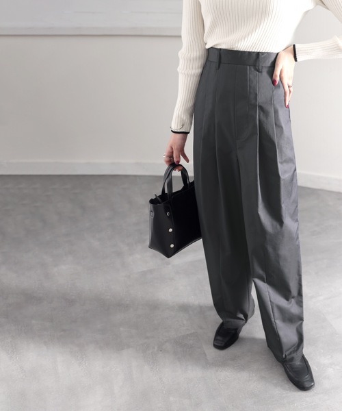 classicalelf(クラシカルエルフ)の「だぼっとが可愛い。ルーズテーパードタックワイドパンツ(その他パンツ・レディース・チャコールグレー/ブラック/カーキブラウン/ホワイト系その他・SMALL/MEDIUM/LARGE/X-LARGE)」の15枚目の写真