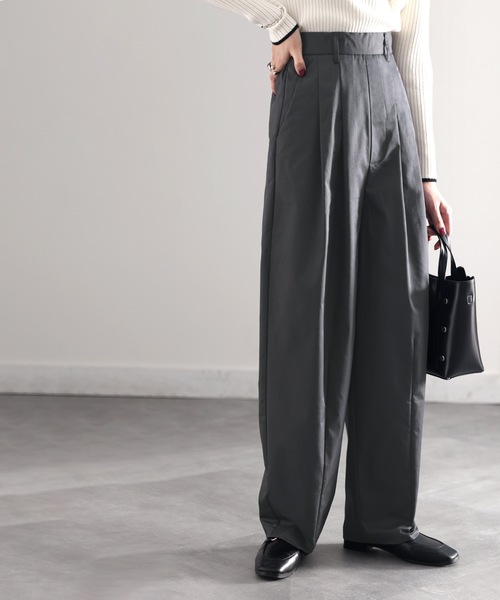 classicalelf(クラシカルエルフ)の「だぼっとが可愛い。ルーズテーパードタックワイドパンツ(その他パンツ・レディース・チャコールグレー/ブラック/カーキブラウン/ホワイト系その他・SMALL/MEDIUM/LARGE/X-LARGE)」の16枚目の写真