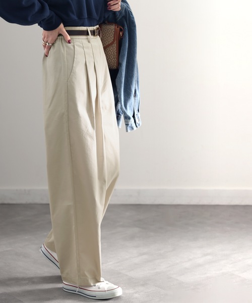 classicalelf(クラシカルエルフ)の「だぼっとが可愛い。ルーズテーパードタックワイドパンツ(その他パンツ・レディース・チャコールグレー/ブラック/カーキブラウン/ホワイト系その他・SMALL/MEDIUM/LARGE/X-LARGE)」の18枚目の写真