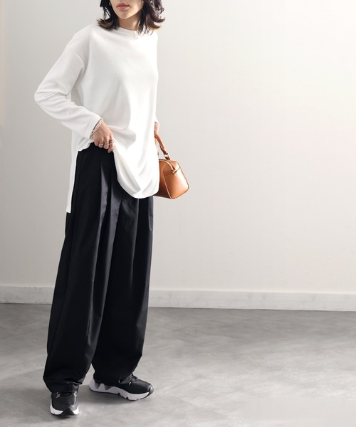 classicalelf(クラシカルエルフ)の「だぼっとが可愛い。ルーズテーパードタックワイドパンツ(その他パンツ・レディース・チャコールグレー/ブラック/カーキブラウン/ホワイト系その他・SMALL/MEDIUM/LARGE/X-LARGE)」の20枚目の写真