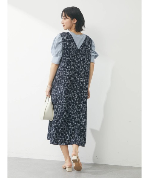 Green Parks(グリーンパークス)の「IラインロングジャンスカII(ジャンパースカート・レディース・ドット・FREE)」の7枚目の写真