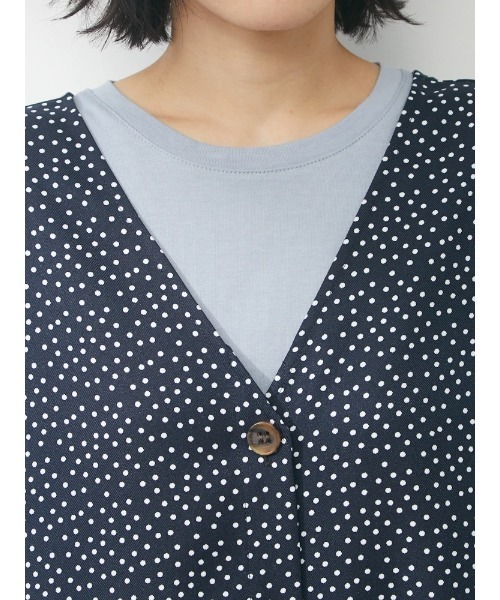 Green Parks(グリーンパークス)の「IラインロングジャンスカII(ジャンパースカート・レディース・ドット・FREE)」の12枚目の写真