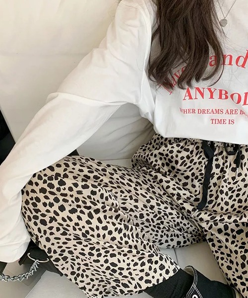 Auntie Rosa(アンティローザ)の「レオパード柄スラックス(スラックス・レディース・ベージュ/ブラウン・FREE)」の7枚目の写真