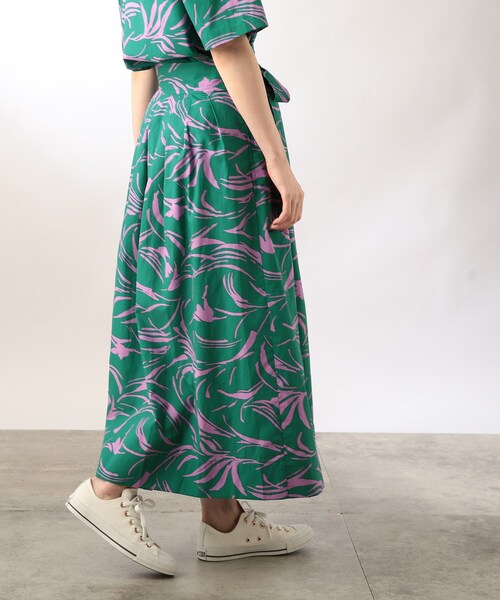 THE SHOP TK (ザ ショップ ティーケー )の「◆【小川夢乃さんコラボ】ラップボリュームスカート(スカート・レディース・ブラウン系1/ネイビー系/ダークグリーン系・12)」の12枚目の写真