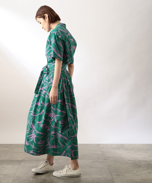 THE SHOP TK (ザ ショップ ティーケー )の「◆【小川夢乃さんコラボ】ラップボリュームスカート(スカート・レディース・ブラウン系1/ネイビー系/ダークグリーン系・12)」の19枚目の写真