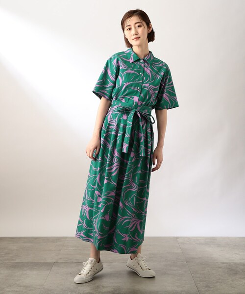 THE SHOP TK (ザ ショップ ティーケー )の「◆【小川夢乃さんコラボ】ラップボリュームスカート(スカート・レディース・ブラウン系1/ネイビー系/ダークグリーン系・12)」の6枚目の写真