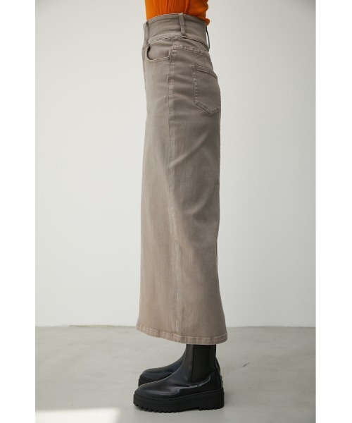 AZUL by moussy(アズールバイマウジー)の「HIGH WAIST SLIT DENIM SK Ⅱ/ハイウエストスリットデニムスカートⅡ(スカート・レディース・ベージュ/ライトブルー/ブラック/ダークブルー・MEDIUM/LARGE/SMALL/X-SMALL)」の15枚目の写真