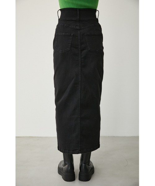 AZUL by moussy(アズールバイマウジー)の「HIGH WAIST SLIT DENIM SK Ⅱ/ハイウエストスリットデニムスカートⅡ(スカート・レディース・ベージュ/ライトブルー/ブラック/ダークブルー・MEDIUM/LARGE/SMALL/X-SMALL)」の14枚目の写真