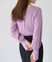 HER CLOSET | 【Twenty Three】2wayパール釦リブニット(ニット/セーター)