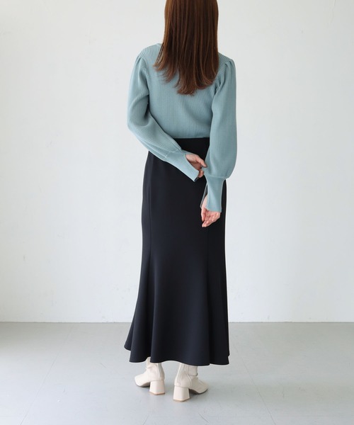 HER CLOSET(ハークローゼット)の「【Twenty Three】2wayパール釦リブニット(ニット/セーター・レディース・ブラック/オフホワイト/ブルー/ライトグリーン/ラベンダー・FREE)」の22枚目の写真