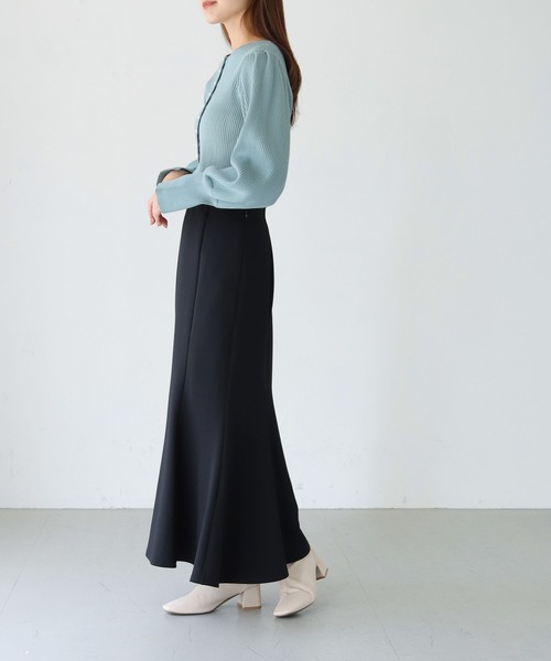 HER CLOSET(ハークローゼット)の「【Twenty Three】2wayパール釦リブニット(ニット/セーター・レディース・ブラック/オフホワイト/ブルー/ライトグリーン/ラベンダー・FREE)」の21枚目の写真