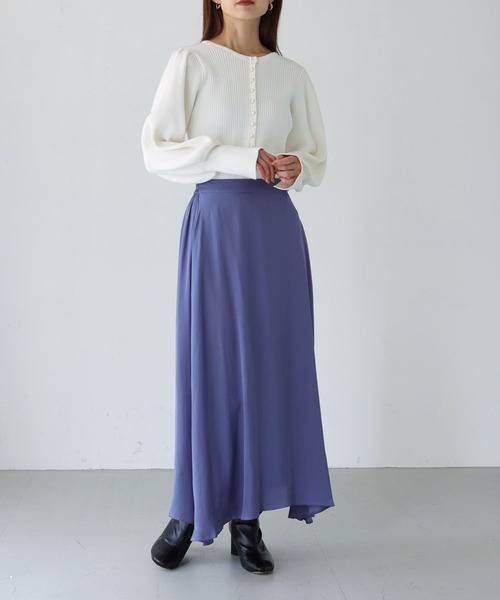 HER CLOSET(ハークローゼット)の「【Twenty Three】2wayパール釦リブニット(ニット/セーター・レディース・ブラック/オフホワイト/ブルー/ライトグリーン/ラベンダー・FREE)」の9枚目の写真