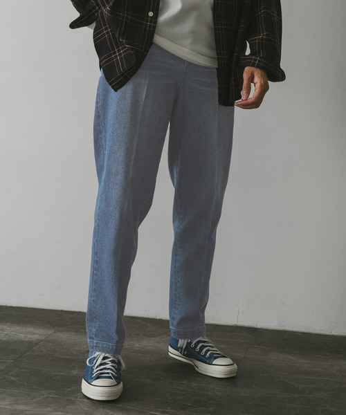 URBAN RESEARCH DOORS（アーバンリサーチドアーズ）の「デニムテーパードトラウザー（デニムパンツ・メンズ・ブルー系その他/インディゴブルー/ブラック・SMALL/MEDIUM/LARGE）」の8枚目の写真