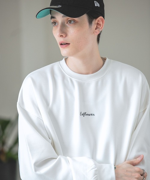 RAGEBLUE（レイジブルー）の「【Ex.Flower/イクスフラワー】コラボフラワープリントロンT（Tシャツ/カットソー・メンズ・オフホワイト/ブルー系その他/ホワイト/ブラック/ワインレッド・LARGE/SMALL/MEDIUM）」の7枚目の写真