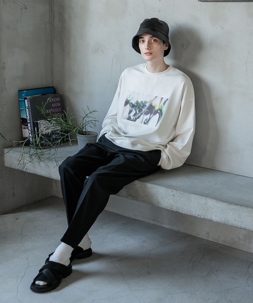 RAGEBLUE（レイジブルー）の「【Ex.Flower/イクスフラワー】コラボフラワープリントロンT（Tシャツ/カットソー・メンズ・オフホワイト/ブルー系その他/ホワイト/ブラック/ワインレッド・LARGE/SMALL/MEDIUM）」の12枚目の写真