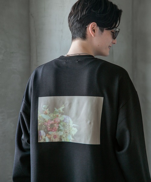 RAGEBLUE（レイジブルー）の「【Ex.Flower/イクスフラワー】コラボフラワープリントロンT（Tシャツ/カットソー・メンズ・オフホワイト/ブルー系その他/ホワイト/ブラック/ワインレッド・LARGE/SMALL/MEDIUM）」の14枚目の写真