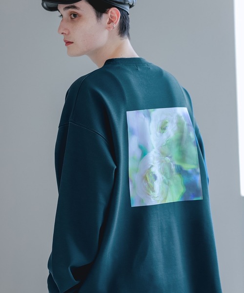 RAGEBLUE（レイジブルー）の「【Ex.Flower/イクスフラワー】コラボフラワープリントロンT（Tシャツ/カットソー・メンズ・オフホワイト/ブルー系その他/ホワイト/ブラック/ワインレッド・LARGE/SMALL/MEDIUM）」の17枚目の写真