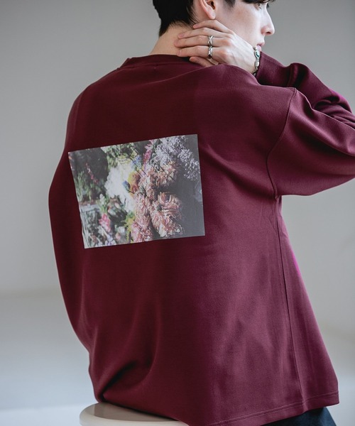 RAGEBLUE（レイジブルー）の「【Ex.Flower/イクスフラワー】コラボフラワープリントロンT（Tシャツ/カットソー・メンズ・オフホワイト/ブルー系その他/ホワイト/ブラック/ワインレッド・LARGE/SMALL/MEDIUM）」の20枚目の写真