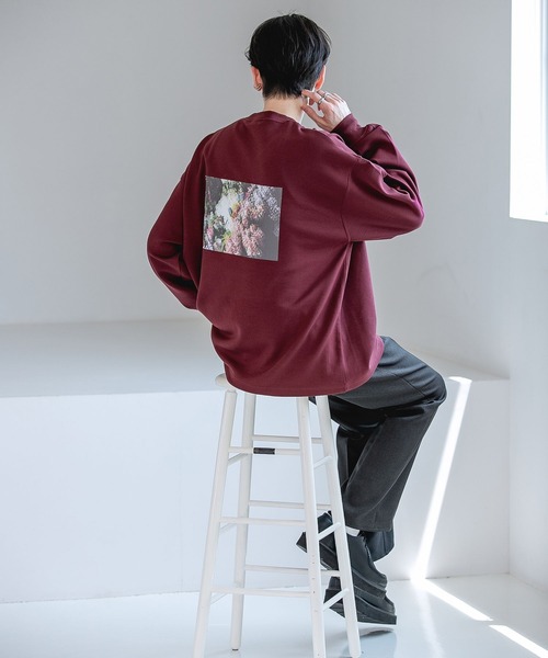 RAGEBLUE（レイジブルー）の「【Ex.Flower/イクスフラワー】コラボフラワープリントロンT（Tシャツ/カットソー・メンズ・オフホワイト/ブルー系その他/ホワイト/ブラック/ワインレッド・LARGE/SMALL/MEDIUM）」の22枚目の写真