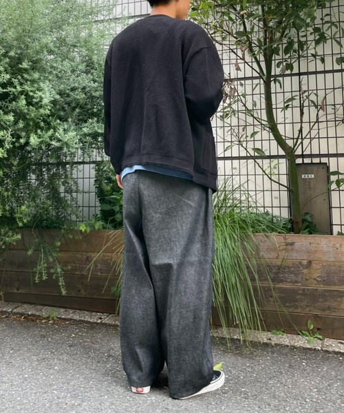 CIAOPANIC(チャオパニック)の「鹿の子ニットカーディガン(カーディガン/ボレロ・メンズ・ブラック/パープル/グリーン/グレイッシュベージュ・MEDIUM/LARGE)」の6枚目の写真