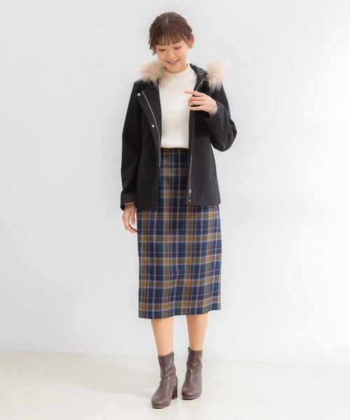 Honeys(ハニーズ)の「ファー付フードコート(ダッフルコート・レディース・ラベンダー/アイボリー/ベージュ系その他/杢グレー/ブラック・LL/L/M)」の12枚目の写真