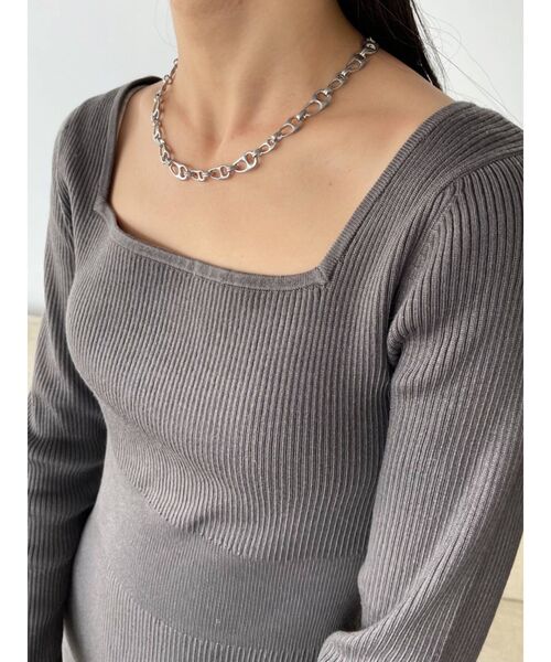 EMODA（エモダ）の「リブスリットロングワンピース（ワンピース・レディース・ブラック/グレー/ブラウン・FREE）」の11枚目の写真