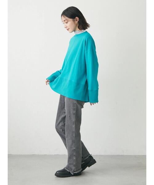 Green Parks(グリーンパークス)の「センターシームミニ裏毛プルオーバー(スウェット・レディース・ライトベージュ/ピンク/ブルー/ダークネイビー・FREE)」の9枚目の写真