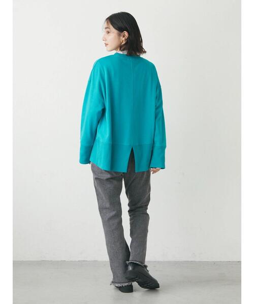 Green Parks(グリーンパークス)の「センターシームミニ裏毛プルオーバー(スウェット・レディース・ライトベージュ/ピンク/ブルー/ダークネイビー・FREE)」の10枚目の写真