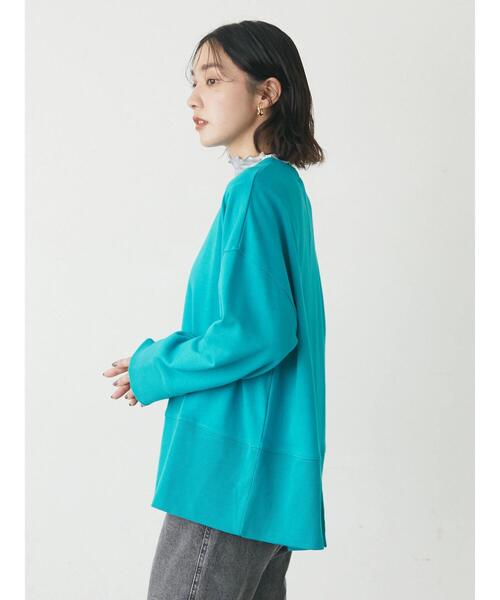 Green Parks(グリーンパークス)の「センターシームミニ裏毛プルオーバー(スウェット・レディース・ライトベージュ/ピンク/ブルー/ダークネイビー・FREE)」の12枚目の写真