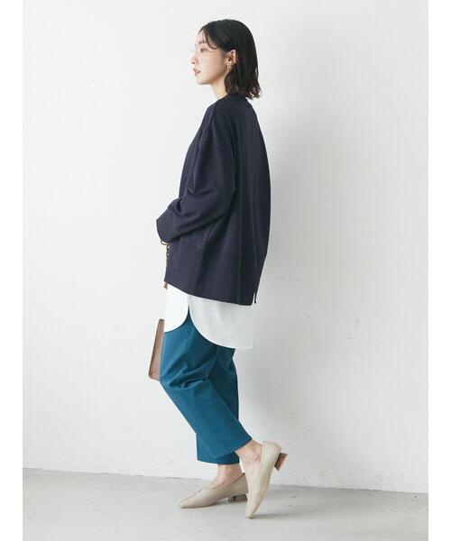 Green Parks(グリーンパークス)の「センターシームミニ裏毛プルオーバー(スウェット・レディース・ライトベージュ/ピンク/ブルー/ダークネイビー・FREE)」の14枚目の写真