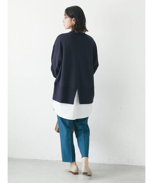 Green Parks(グリーンパークス)の「センターシームミニ裏毛プルオーバー(スウェット・レディース・ライトベージュ/ピンク/ブルー/ダークネイビー・FREE)」の15枚目の写真