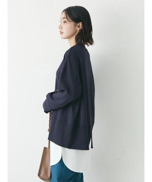 Green Parks(グリーンパークス)の「センターシームミニ裏毛プルオーバー(スウェット・レディース・ライトベージュ/ピンク/ブルー/ダークネイビー・FREE)」の16枚目の写真