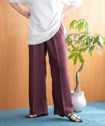 【WEB限定】【洗える】ワンタックセミワイドパンツ
