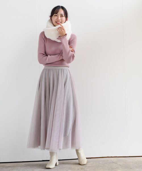 rps（アールピーエス）の「フェイクファースヌード（ネックウォーマー/スヌード・レディース・ライトグレー/ピンクベージュ/チャコールグレー/ベージュ系その他/モカ/アイボリー・フリー）」の14枚目の写真