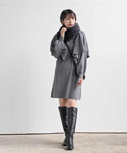 rps（アールピーエス）の「フェイクファースヌード（ネックウォーマー/スヌード・レディース・ライトグレー/ピンクベージュ/チャコールグレー/ベージュ系その他/モカ/アイボリー・フリー）」の15枚目の写真