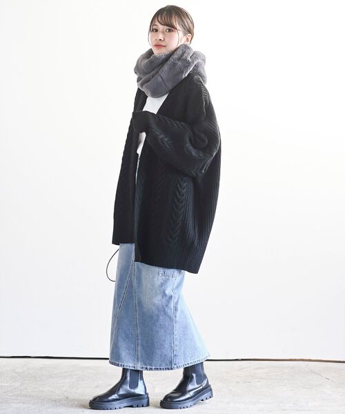 rps（アールピーエス）の「フェイクファースヌード（ネックウォーマー/スヌード・レディース・ライトグレー/ピンクベージュ/チャコールグレー/ベージュ系その他/モカ/アイボリー・フリー）」の20枚目の写真