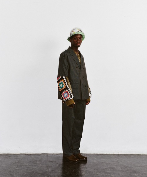 DISCOVERED（ディスカバード）の「DISCOVERED ディスカバード / HAWAIIAN QUILT BUCKET HAT ハワイアンキルトバケットハット / DC-SS23-A-02（ハット・メンズ・ブラック/レッド・FREE）」の21枚目の写真