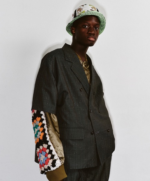 DISCOVERED（ディスカバード）の「DISCOVERED ディスカバード / HAWAIIAN QUILT BUCKET HAT ハワイアンキルトバケットハット / DC-SS23-A-02（ハット・メンズ・ブラック/レッド・FREE）」の19枚目の写真