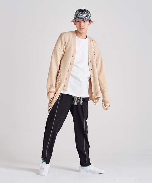 DISCOVERED（ディスカバード）の「DISCOVERED ディスカバード / HAWAIIAN QUILT BUCKET HAT ハワイアンキルトバケットハット / DC-SS23-A-02（ハット・メンズ・ブラック/レッド・FREE）」の17枚目の写真