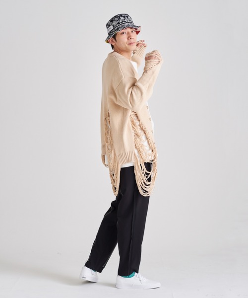 DISCOVERED（ディスカバード）の「DISCOVERED ディスカバード / HAWAIIAN QUILT BUCKET HAT ハワイアンキルトバケットハット / DC-SS23-A-02（ハット・メンズ・ブラック/レッド・FREE）」の7枚目の写真