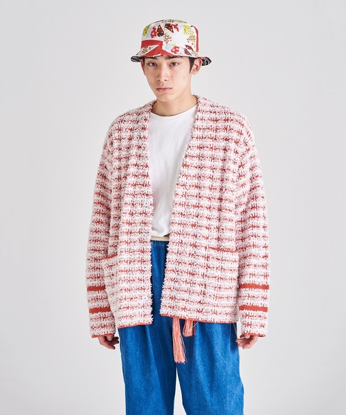 DISCOVERED（ディスカバード）の「DISCOVERED ディスカバード / HAWAIIAN QUILT BUCKET HAT ハワイアンキルトバケットハット / DC-SS23-A-02（ハット・メンズ・ブラック/レッド・FREE）」の10枚目の写真
